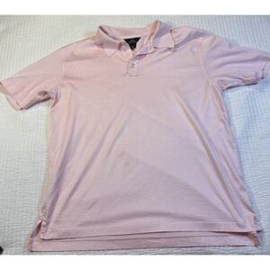 Brooks Brothers  346 Polo Shirt‎ Mens Large Pink Mercerized Cotton Soft